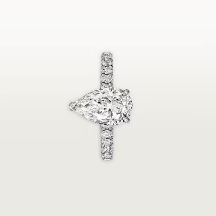 Carave Paris Pear Solitaire Pavé Ring