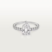 Carave Paris Pear Solitaire Pavé Ring