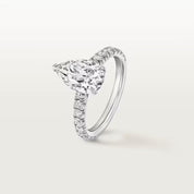 Carave Paris Pear Solitaire Pavé Ring