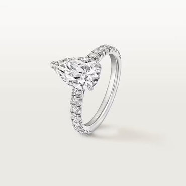 Carave Paris Pear Solitaire Pavé Ring