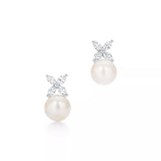 Carave Paris Pearl & Marquise Floral Drop Earrings