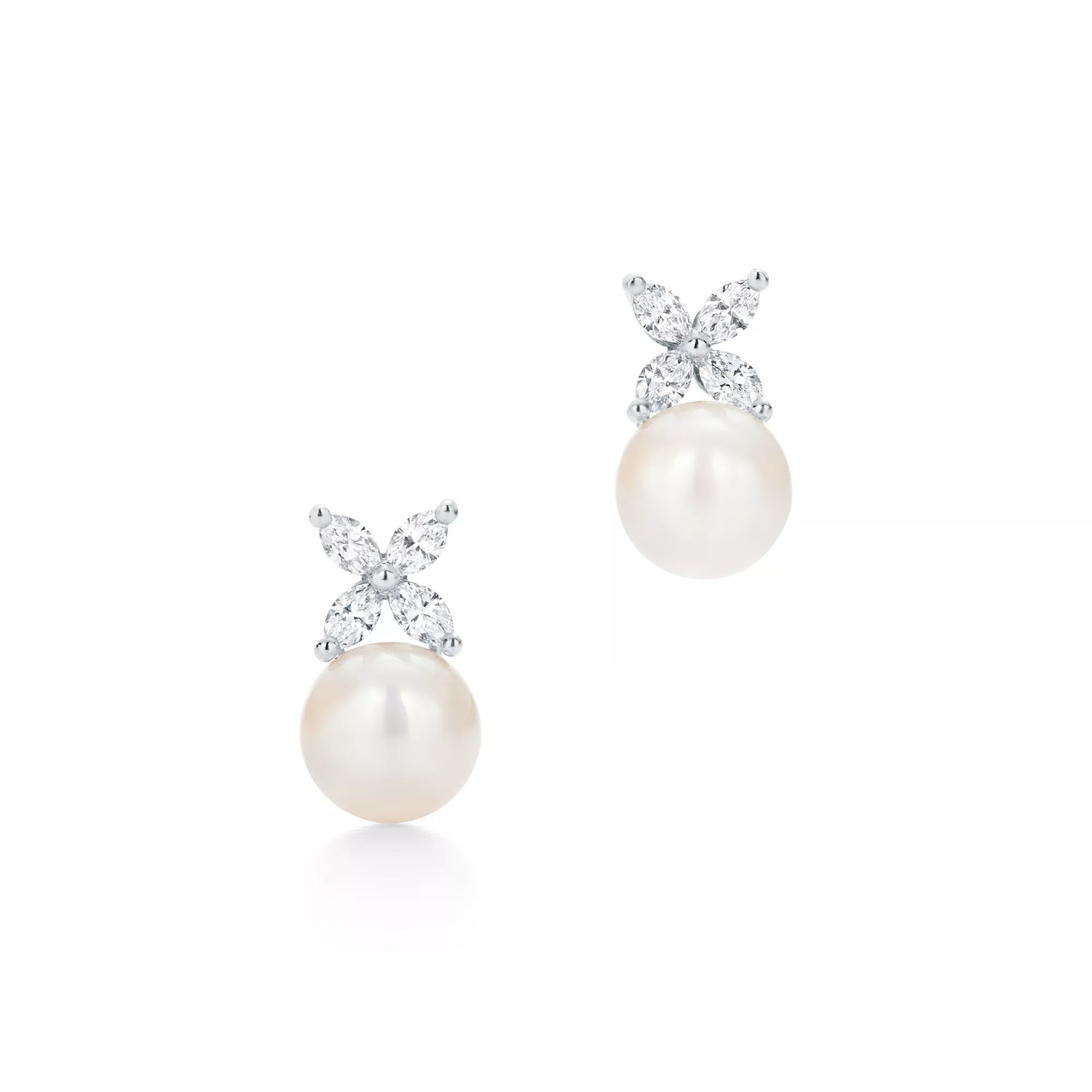 Carave Paris Pearl & Marquise Floral Drop Earrings