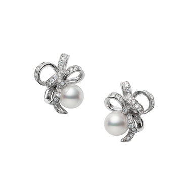 Carave Paris Pearl Bow Stud Earrings