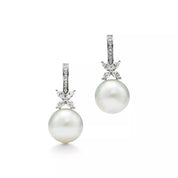 Carave Paris Pearl Butterfly Drop Hoop Earring
