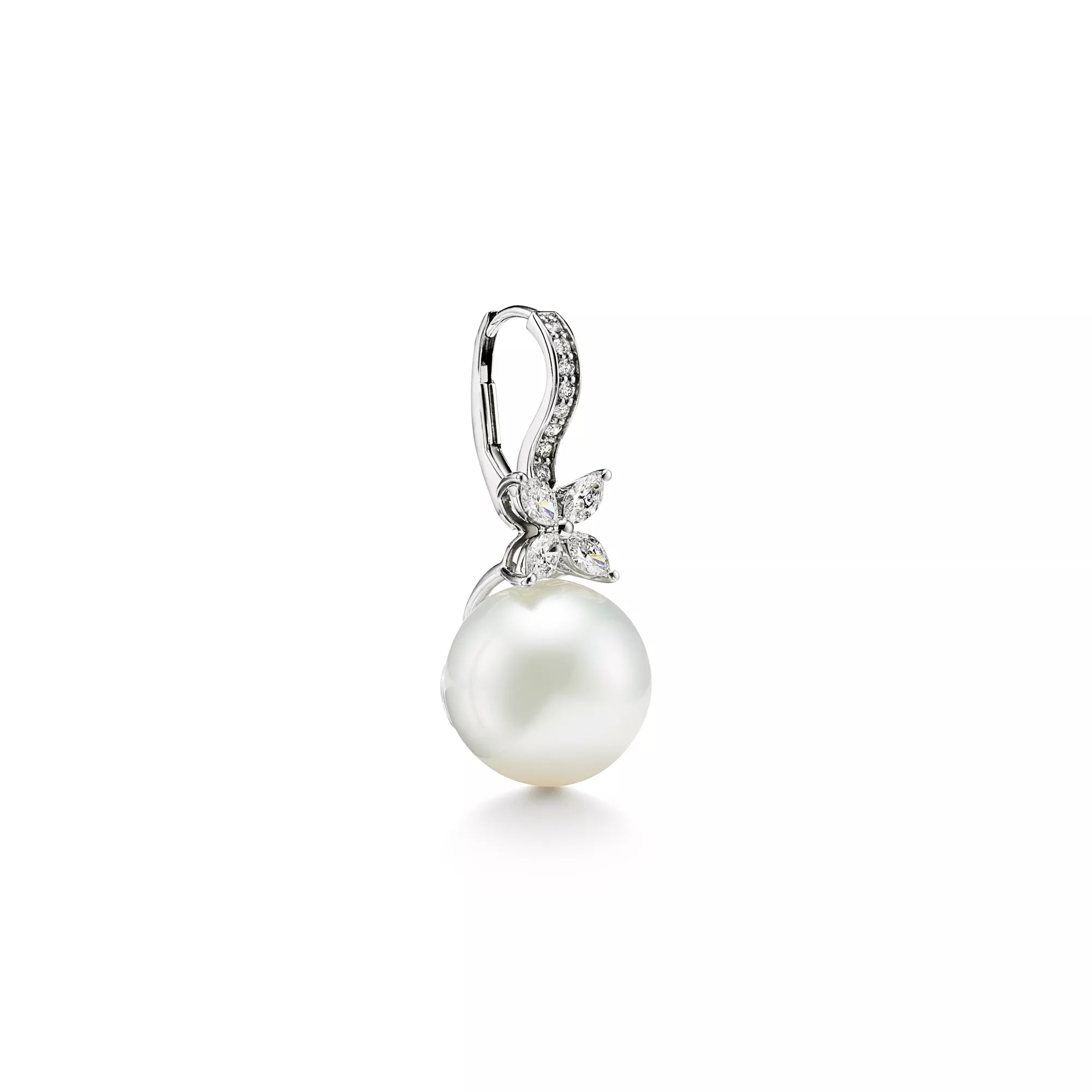 Carave Paris Pearl Butterfly Drop Hoop Earring