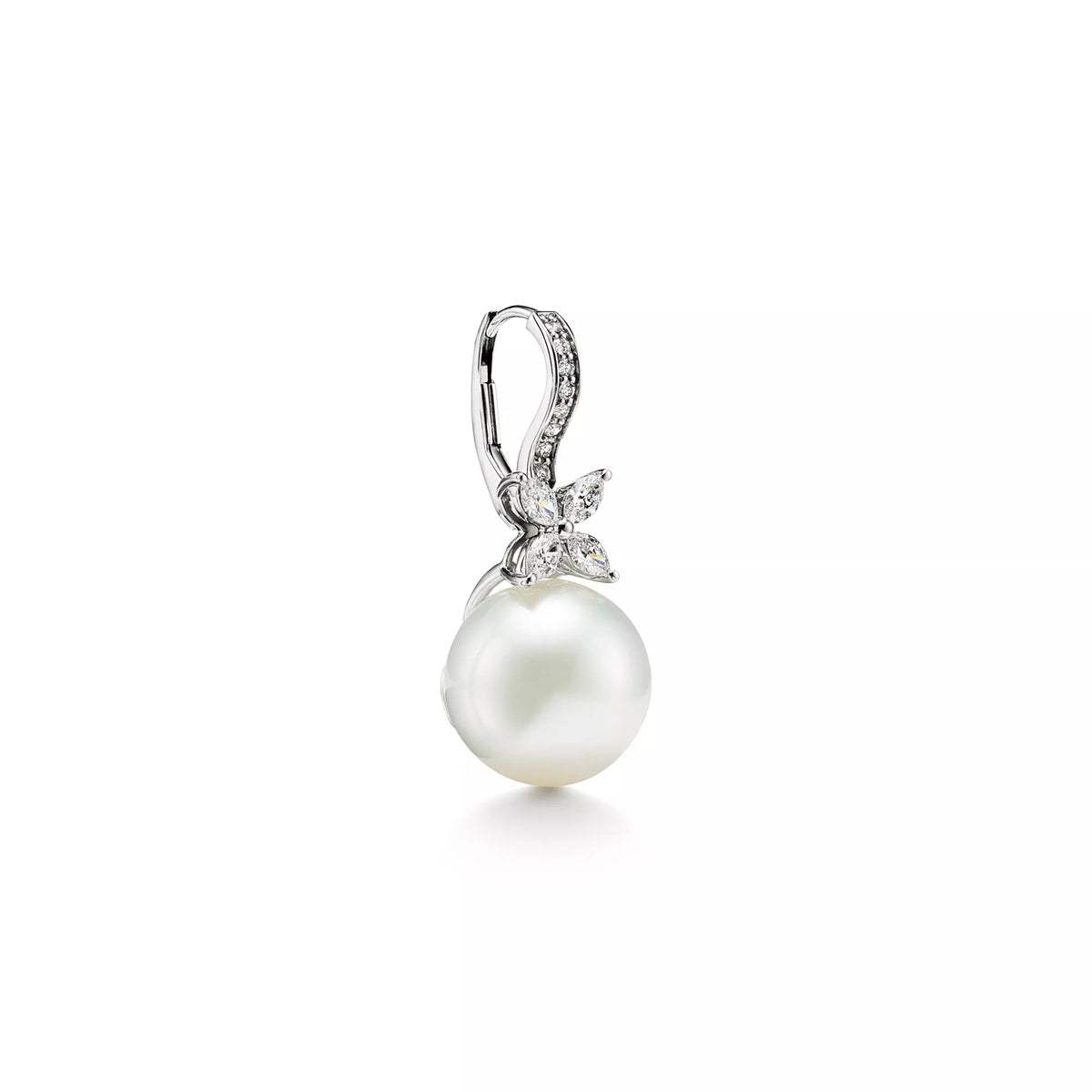 Carave Paris Pearl Butterfly Drop Hoop Earring