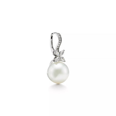 Carave Paris Pearl Butterfly Drop Hoop Earring