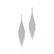 Carave Paris Pearl Cascade Mesh Drop Earring
