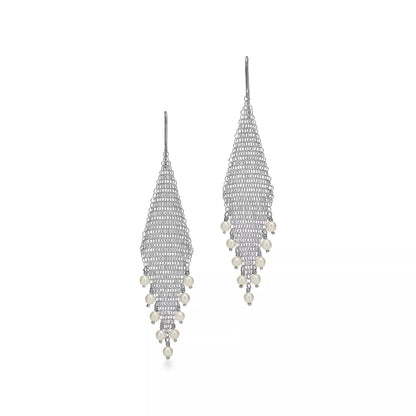 Carave Paris Pearl Cascade Mesh Drop Earring