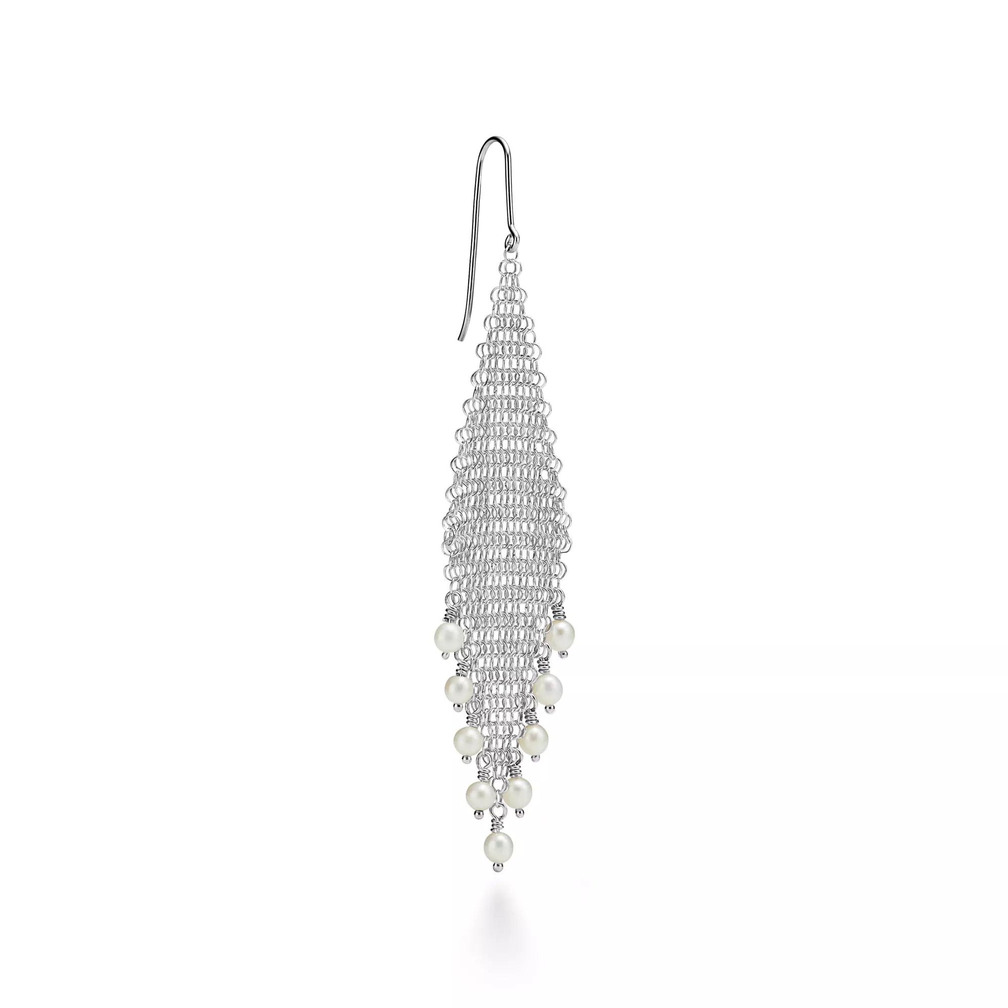 Carave Paris Pearl Cascade Mesh Drop Earring