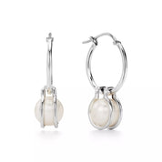 Carave Paris Pearl Charm Hoop Earring