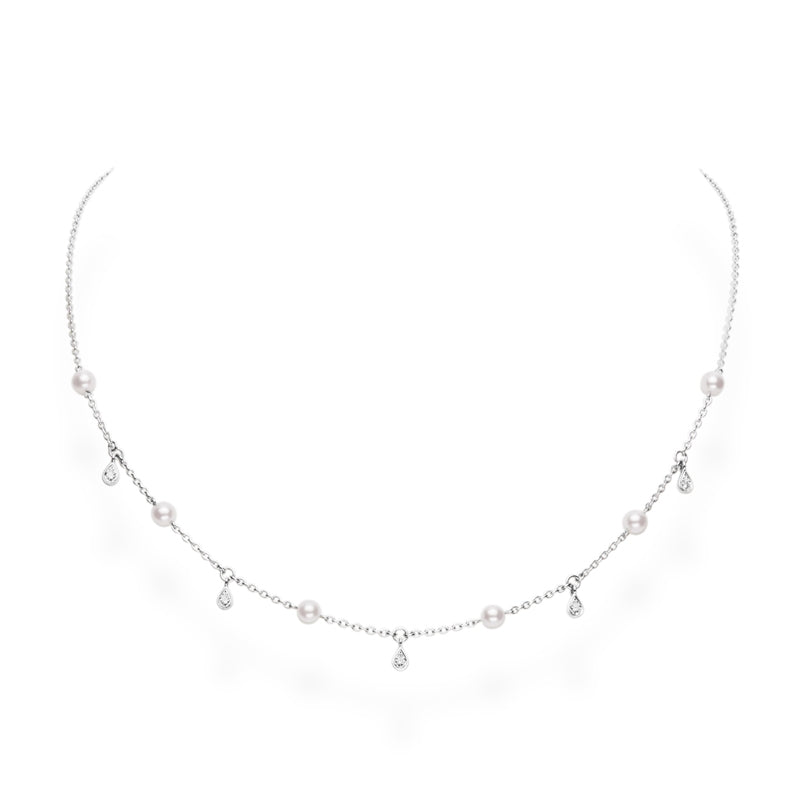 Carave Paris Pearl Dangle Station Necklace