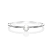 Carave Paris Pearl & Diamond Bangle Bracelet