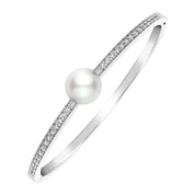 Carave Paris Pearl & Diamond Bangle Bracelet