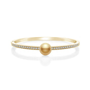 Carave Paris Pearl & Diamond Bangle Bracelet