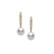 Carave Paris Pearl Diamond Hoop Earrings