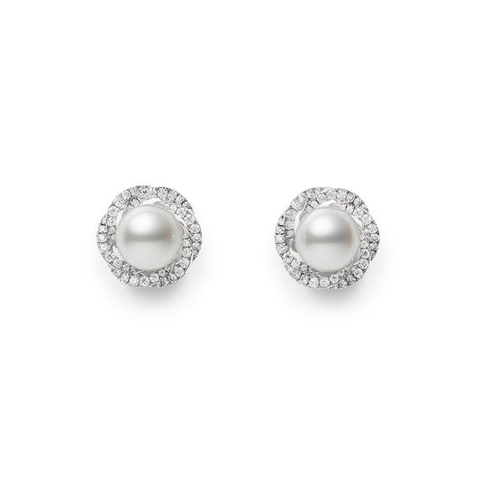 Carave Paris Pearl Halo Stud Earrings