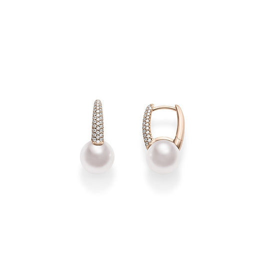 Carave Paris Pearl Huggie Drop Earrings