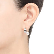 Carave Paris Pearl Huggie Hoop Earrings