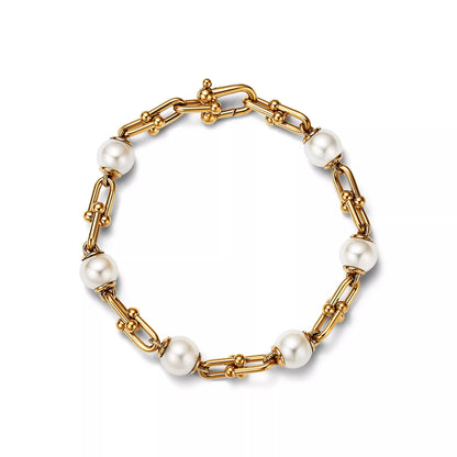 Carave Paris Pearl Link Gold Bracelet