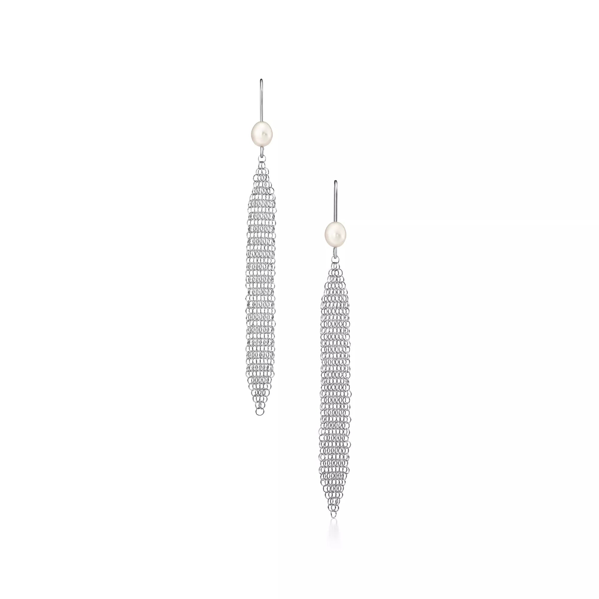 Carave Paris Pearl Mesh Drop Earrings
