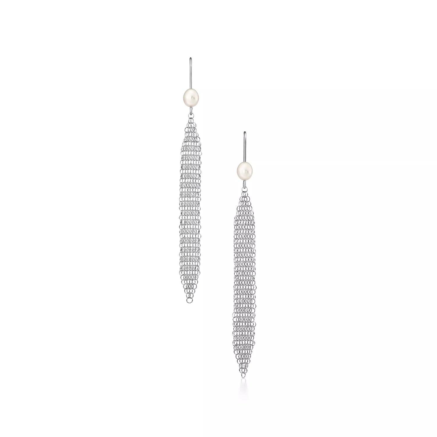 Carave Paris Pearl Mesh Drop Earrings