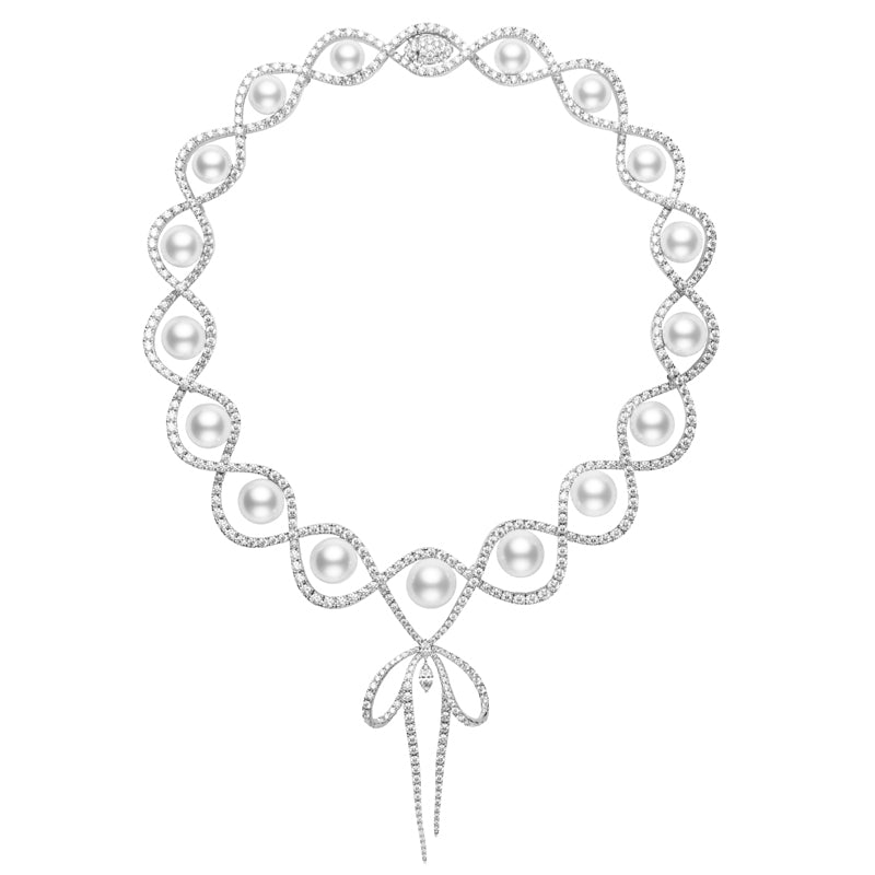 Carave Paris Pearl Ribbon Link Necklace