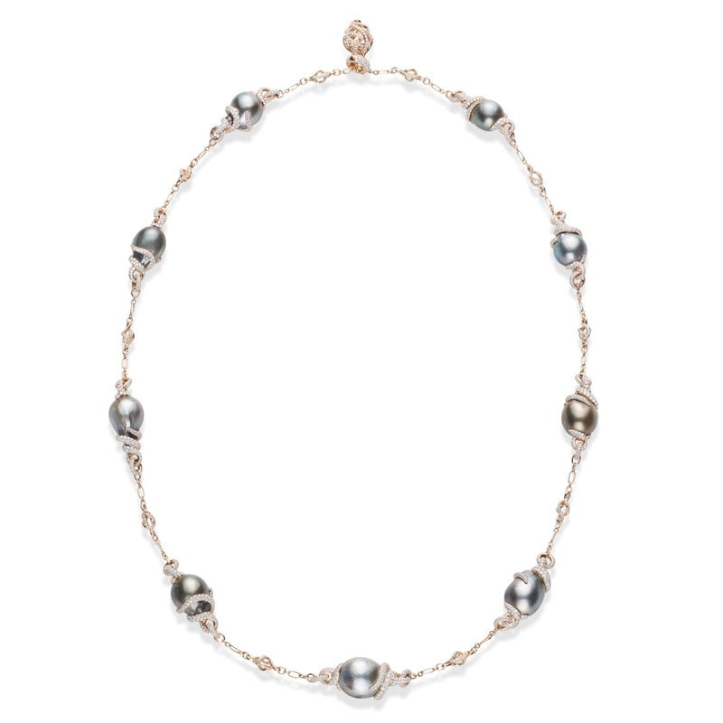 Carave Paris Pearl Station Chain Necklace
