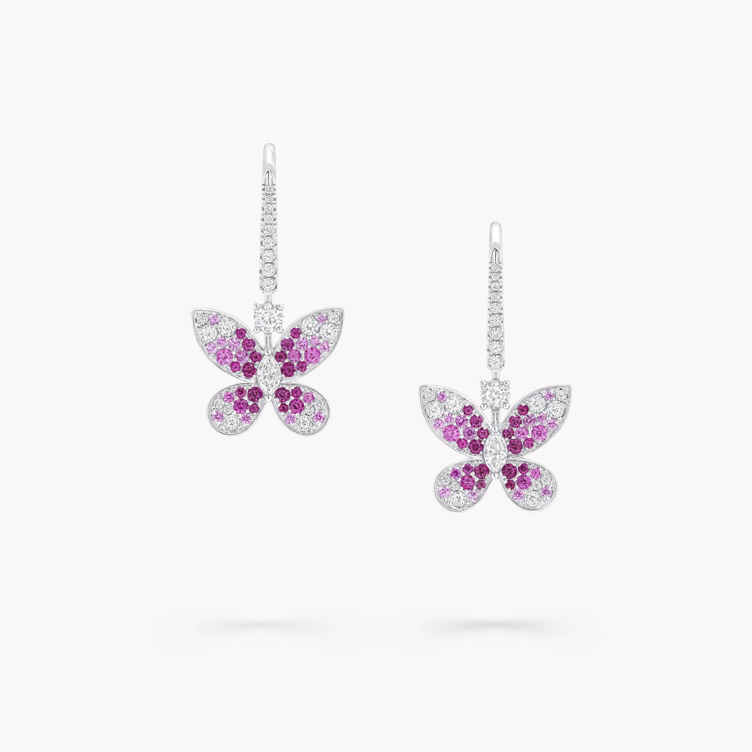 Carave Paris Pink Butterfly Drop Earrings