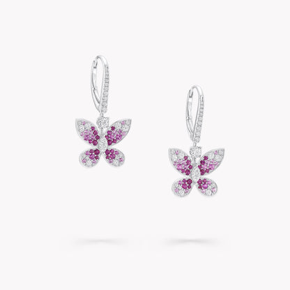 Carave Paris Pink Butterfly Drop Earrings