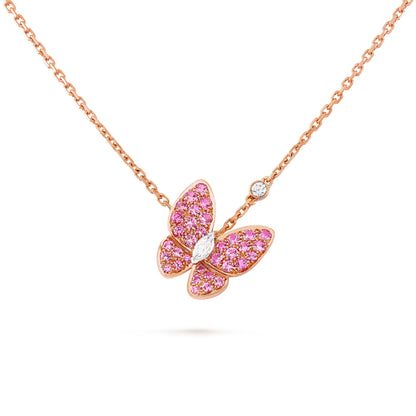 Carave Paris Pink Butterfly Necklace