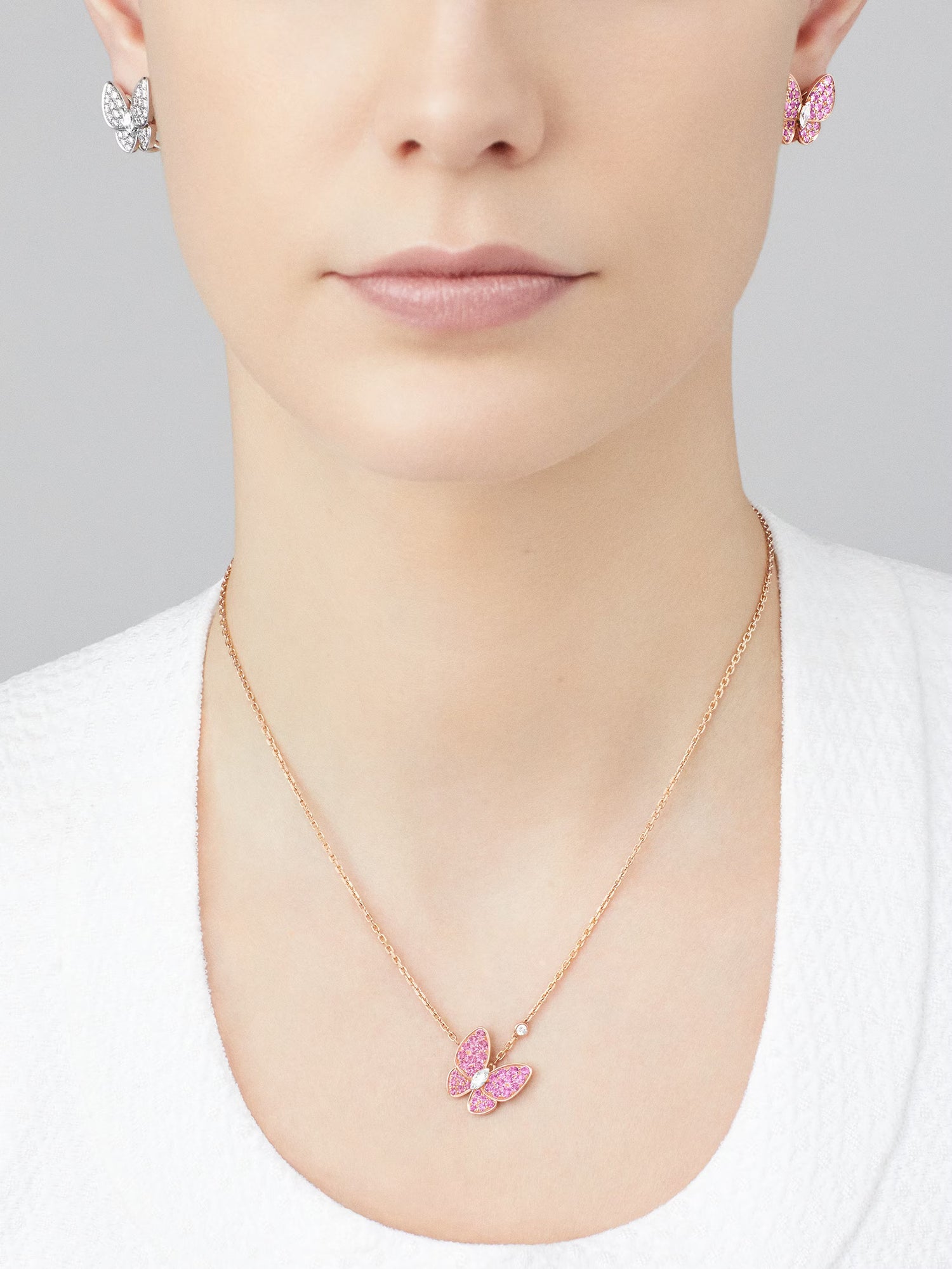 Carave Paris Pink Butterfly Necklace