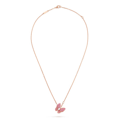 Carave Paris Pink Butterfly Necklace