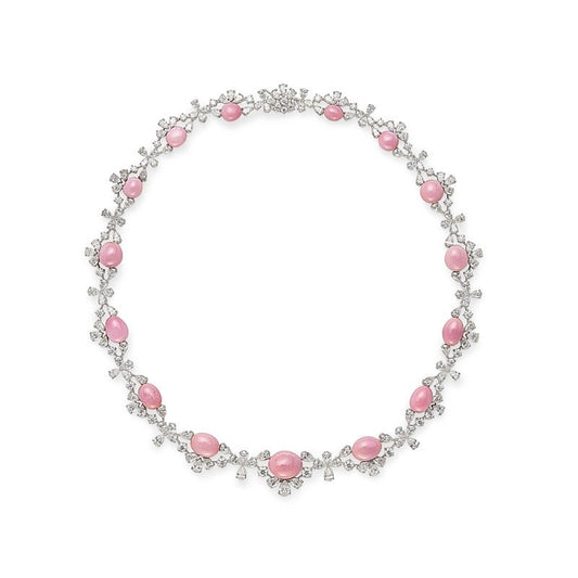 Carave Paris Pink Gem Floral Necklace