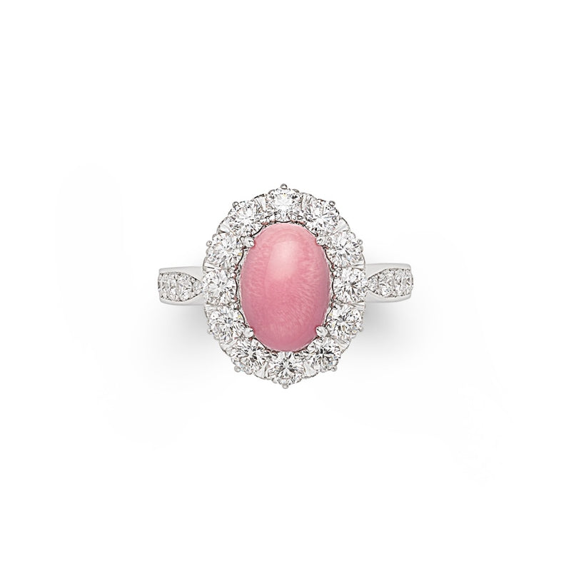 Carave Paris Pink Gemstone Halo Ring
