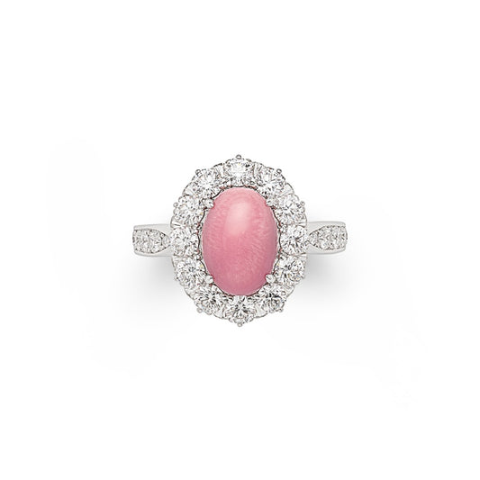 Carave Paris Pink Gemstone Halo Ring