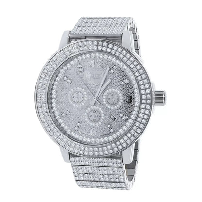 Carave Paris Platinum Iced Chronograph Watch