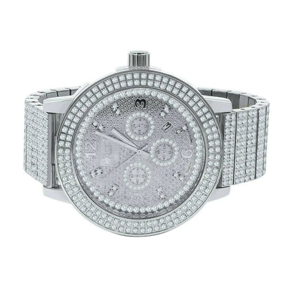 Carave Paris Platinum Iced Chronograph Watch