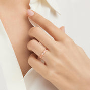 Carave Paris Princess Cut Single Diamond Wedding Band