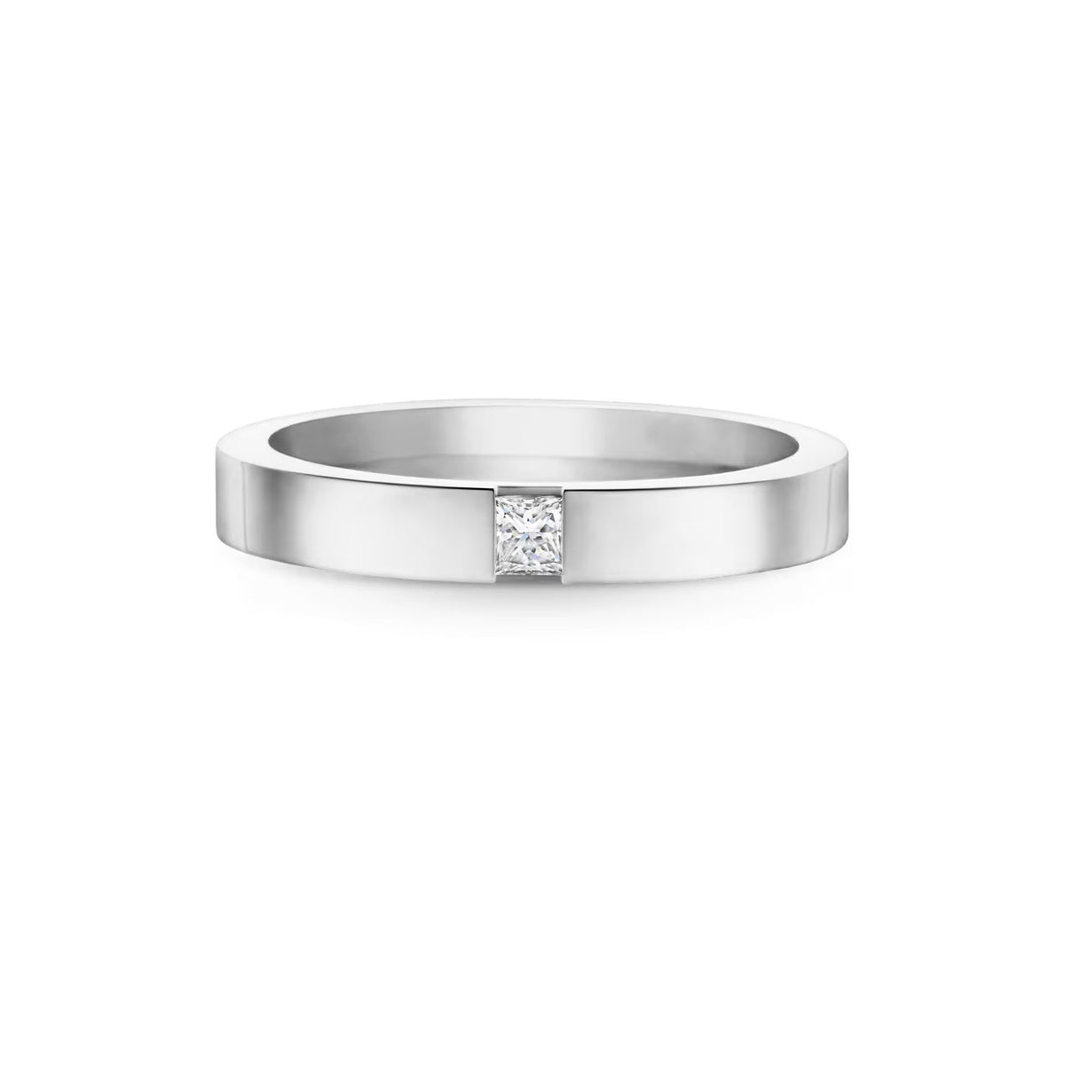 Carave Paris Princess Cut Single Diamond Wedding Band
