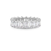 Carave Paris Prong Set Emerald Cut Diamond Eternity Wedding Band