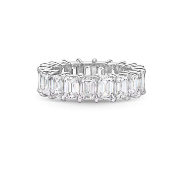 Carave Paris Prong Set Emerald Cut Diamond Eternity Wedding Band
