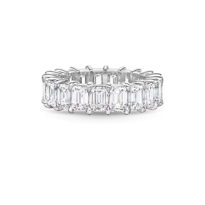 Carave Paris Prong Set Emerald Cut Diamond Eternity Wedding Band