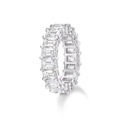 Carave Paris Prong Set Emerald Cut Diamond Eternity Wedding Band