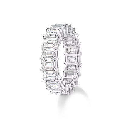 Carave Paris Prong Set Emerald Cut Diamond Eternity Wedding Band