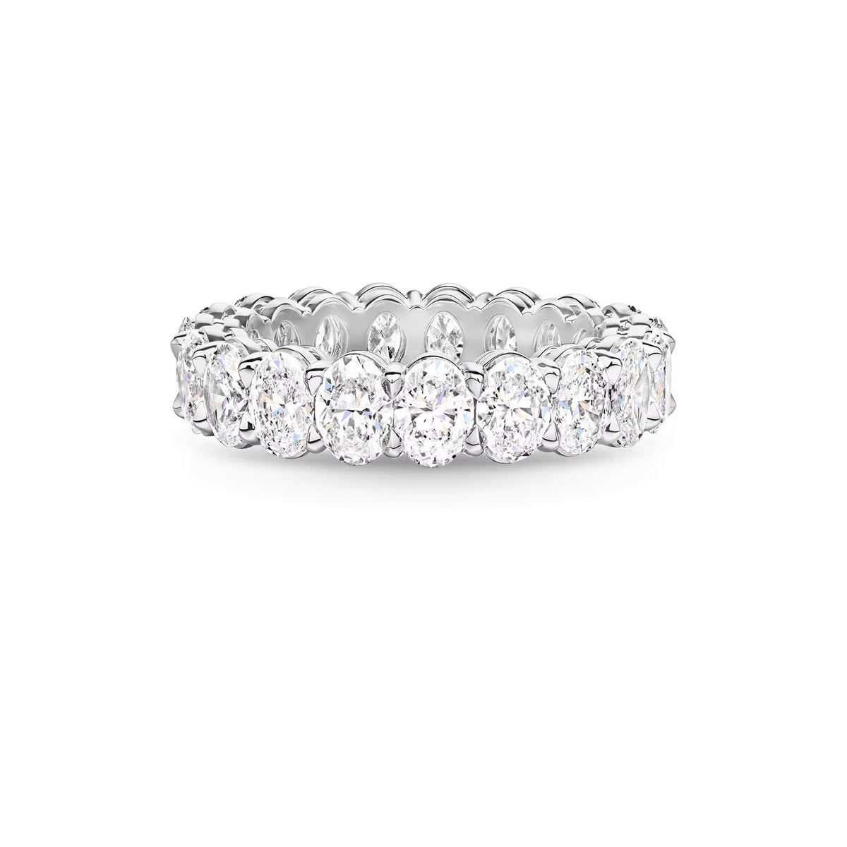 Carave Paris Prong Set Oval Diamond Eternity Wedding Band