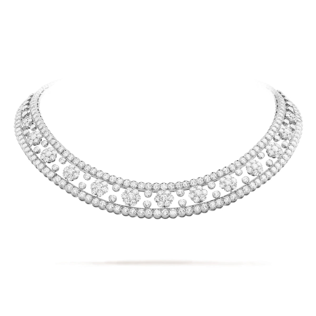 Carave Paris Radiant Floral Diamond Collar Necklace