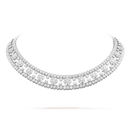 Carave Paris Radiant Floral Diamond Collar Necklace