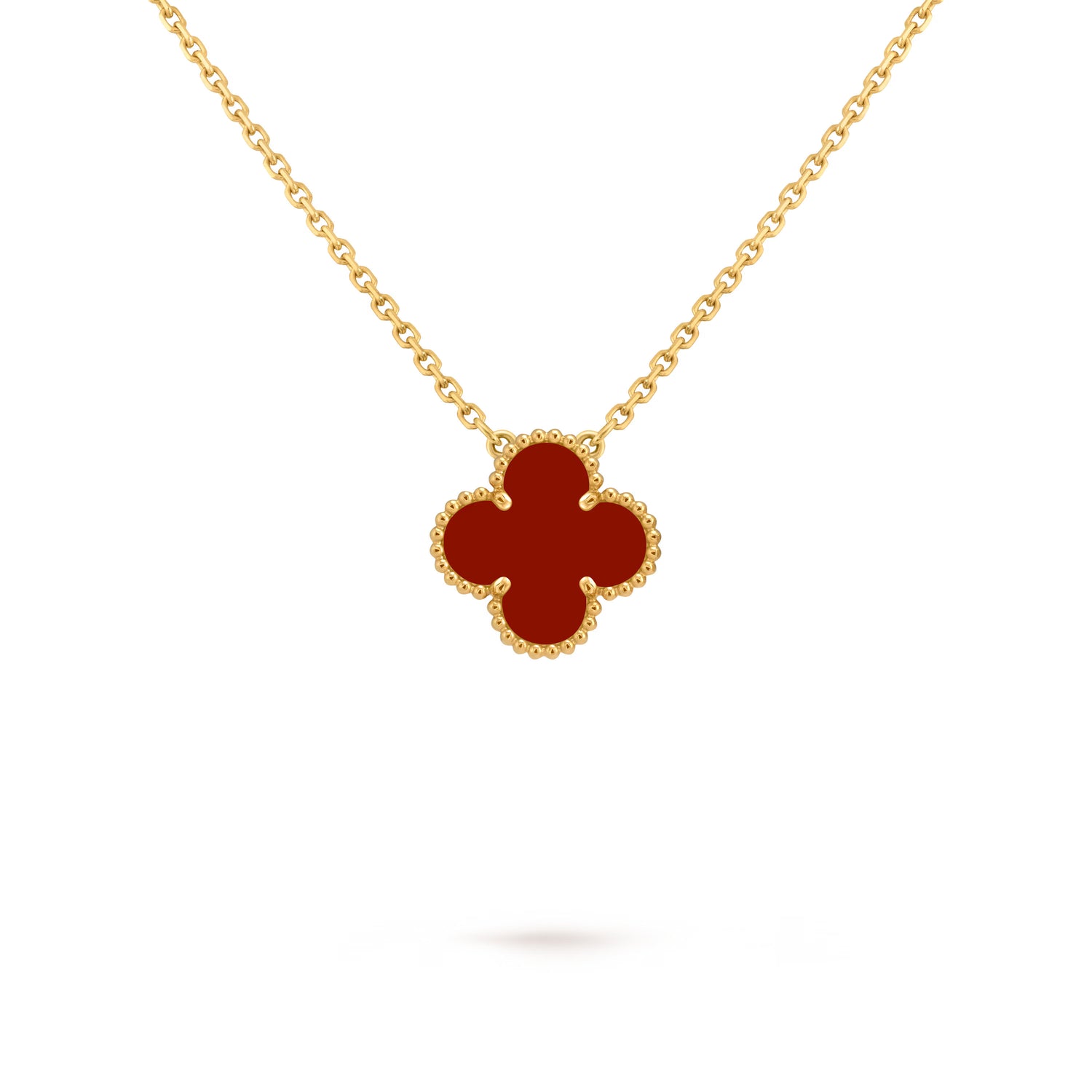 Carave Paris Red Clover Pendant Necklace