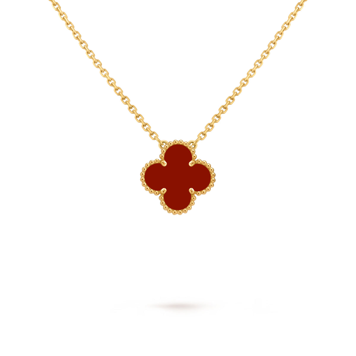 Carave Paris Red Clover Pendant Necklace